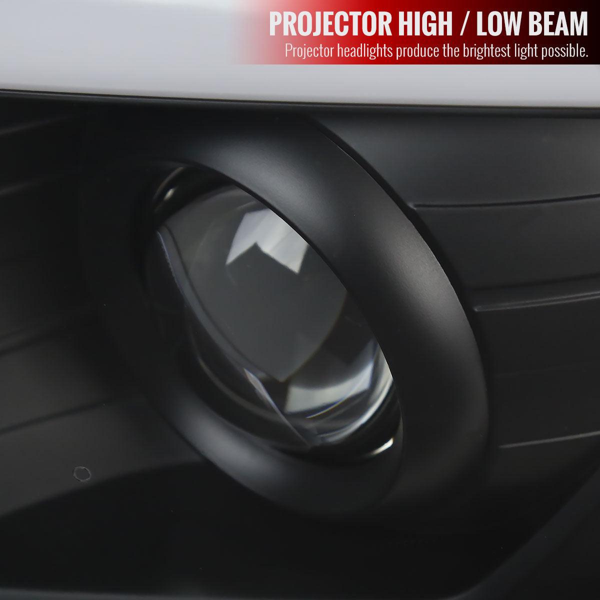 Spec-D Projector Headlights Toyota Tacoma (12-15) Sequential - Black / Smoke / Chrome