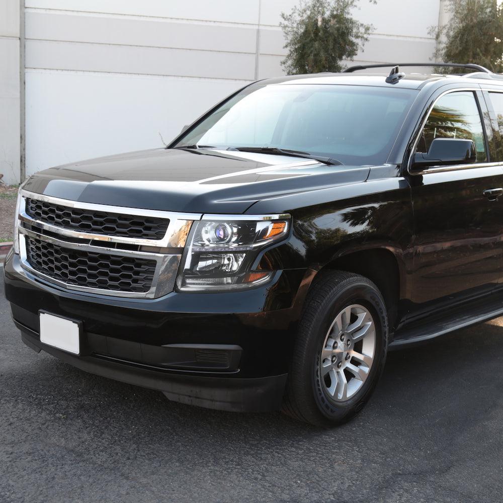 Spec-D Projector Headlights Tahoe / Suburban (2015-2020) w/ LED Strip - Black / Chrome