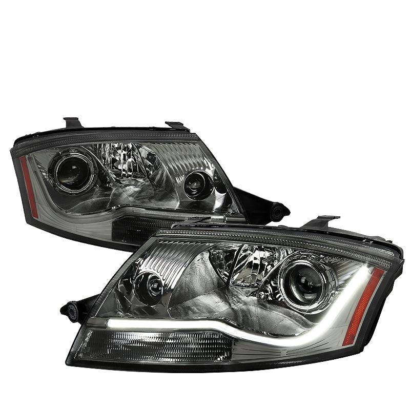 Spec-D Projector Headlights Audi TT (99-06) LED Strip - Black / Smoke / Chrome