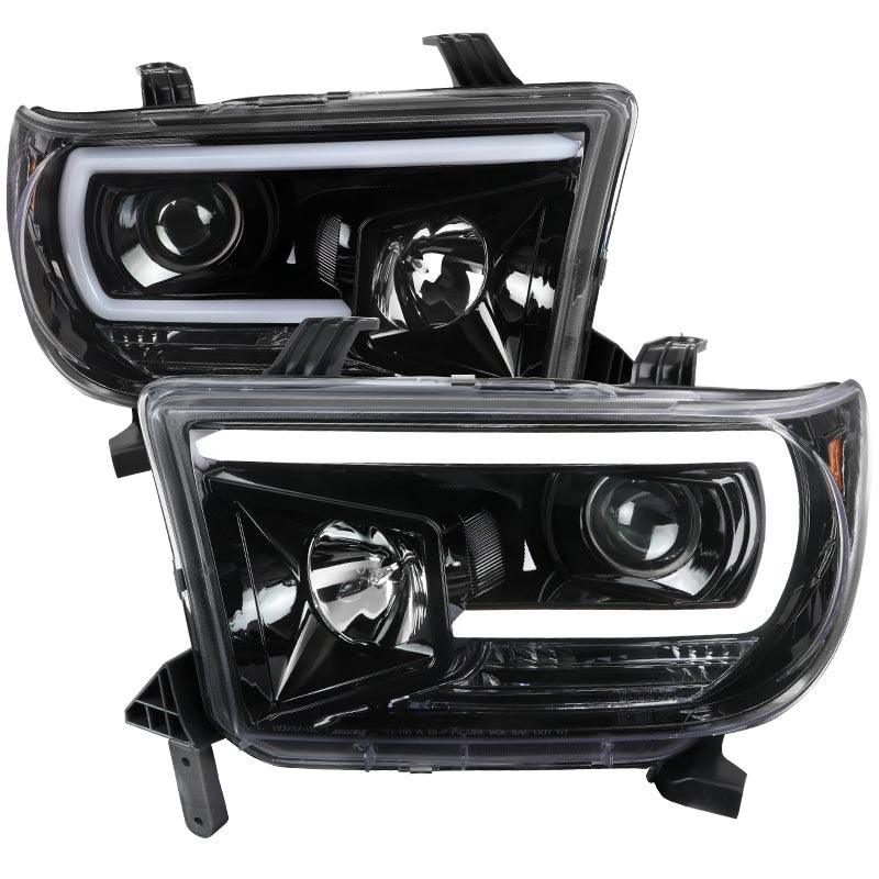 Spec-D Projector Headlights Tundra (07-13) Sequoia (08-17) LED DRL - Black / Chrome / Smoke