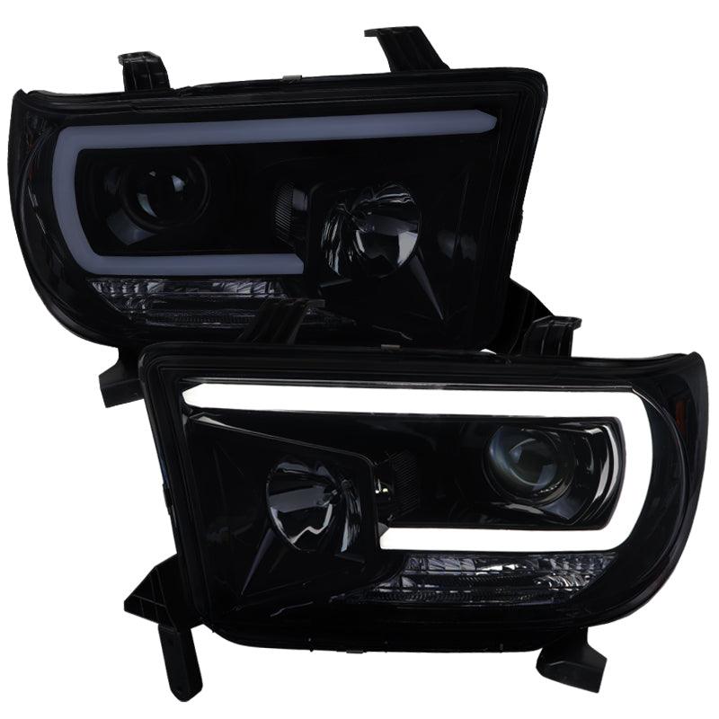 Spec-D Projector Headlights Tundra (07-13) Sequoia (08-17) LED DRL - Black / Chrome / Smoke