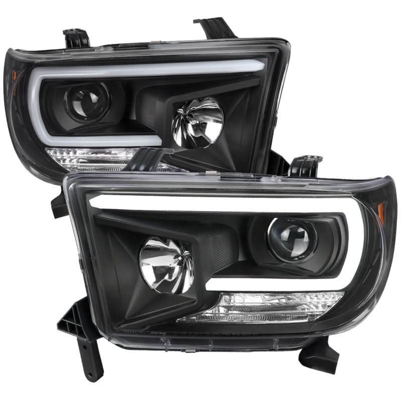 Spec-D Projector Headlights Tundra (07-13) Sequoia (08-17) LED DRL - Black / Chrome / Smoke