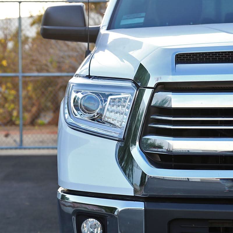 Spec-D Projector Headlights Toyota Tundra (14-21) Sequential LED DRL - Black/Chrome