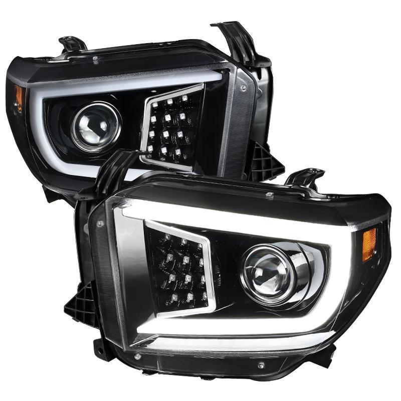 Spec-D Projector Headlights Toyota Tundra (14-21) Sequential LED DRL - Black/Chrome