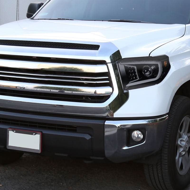 Spec-D Projector Headlights Toyota Tundra (14-21) Sequential LED DRL - Black/Chrome