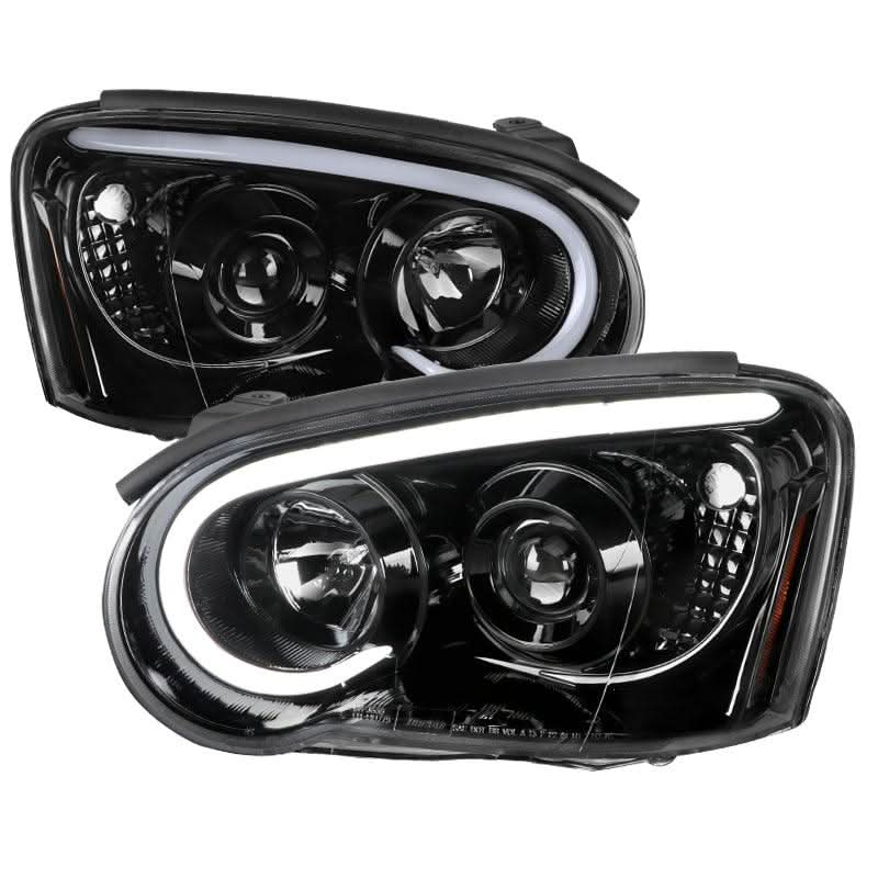Spec-D Projector Headlights Subaru WRX/STi (2004-2005) w/ LED Bar - Black or Chrome