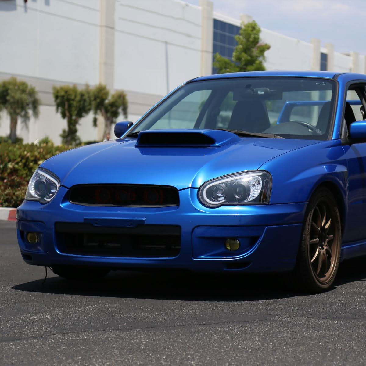 Spec-D Projector Headlights Subaru WRX/STi (2004-2005) w/ LED Bar - Black or Chrome