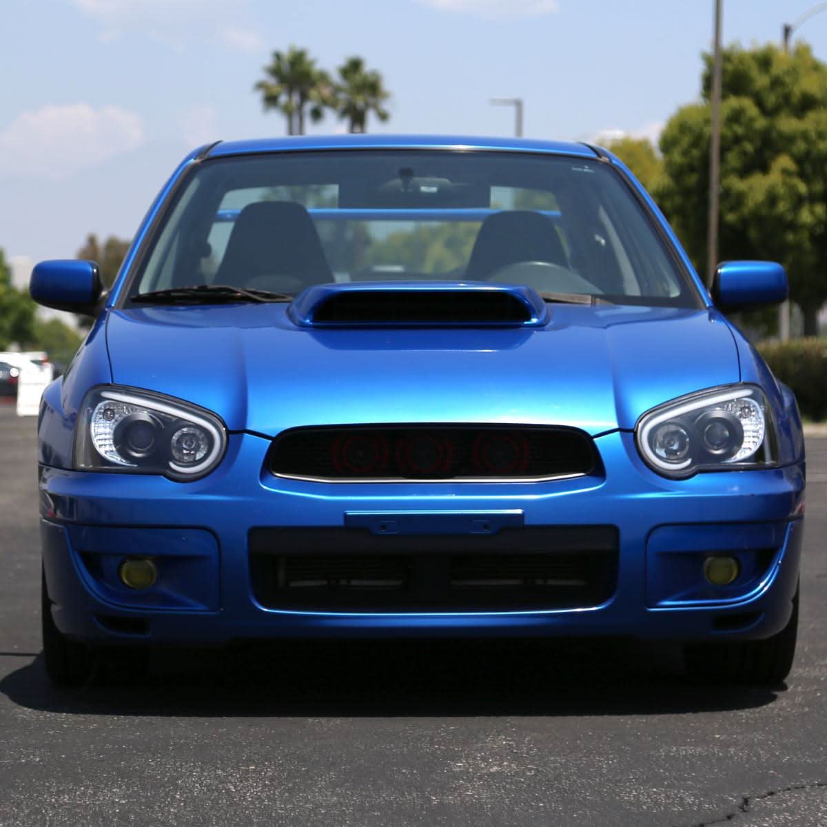 Spec-D Projector Headlights Subaru WRX/STi (2004-2005) w/ LED Bar - Black or Chrome