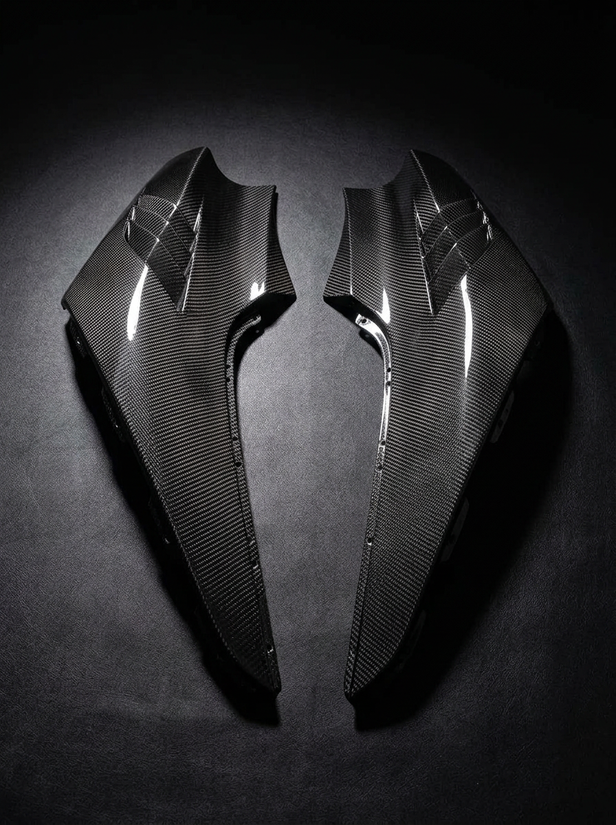 McLaren 720S Spider Dry Carbon Fiber Fenders Polished Finish 2017 - 2019 Pair