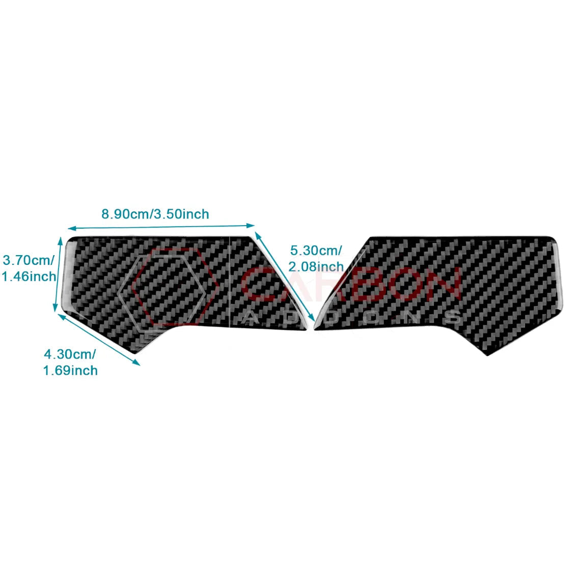 2024+ S650 Mustang Real Carbon Fiber Dash Side Panel Upper Trim Overlay