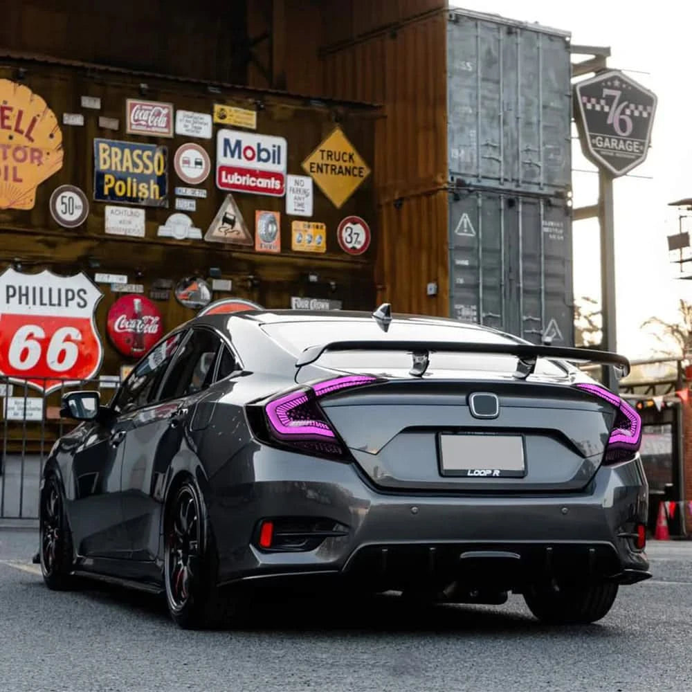 2016-2021 Honda Civic 10th Gen RGB Tail Lights For Sedans