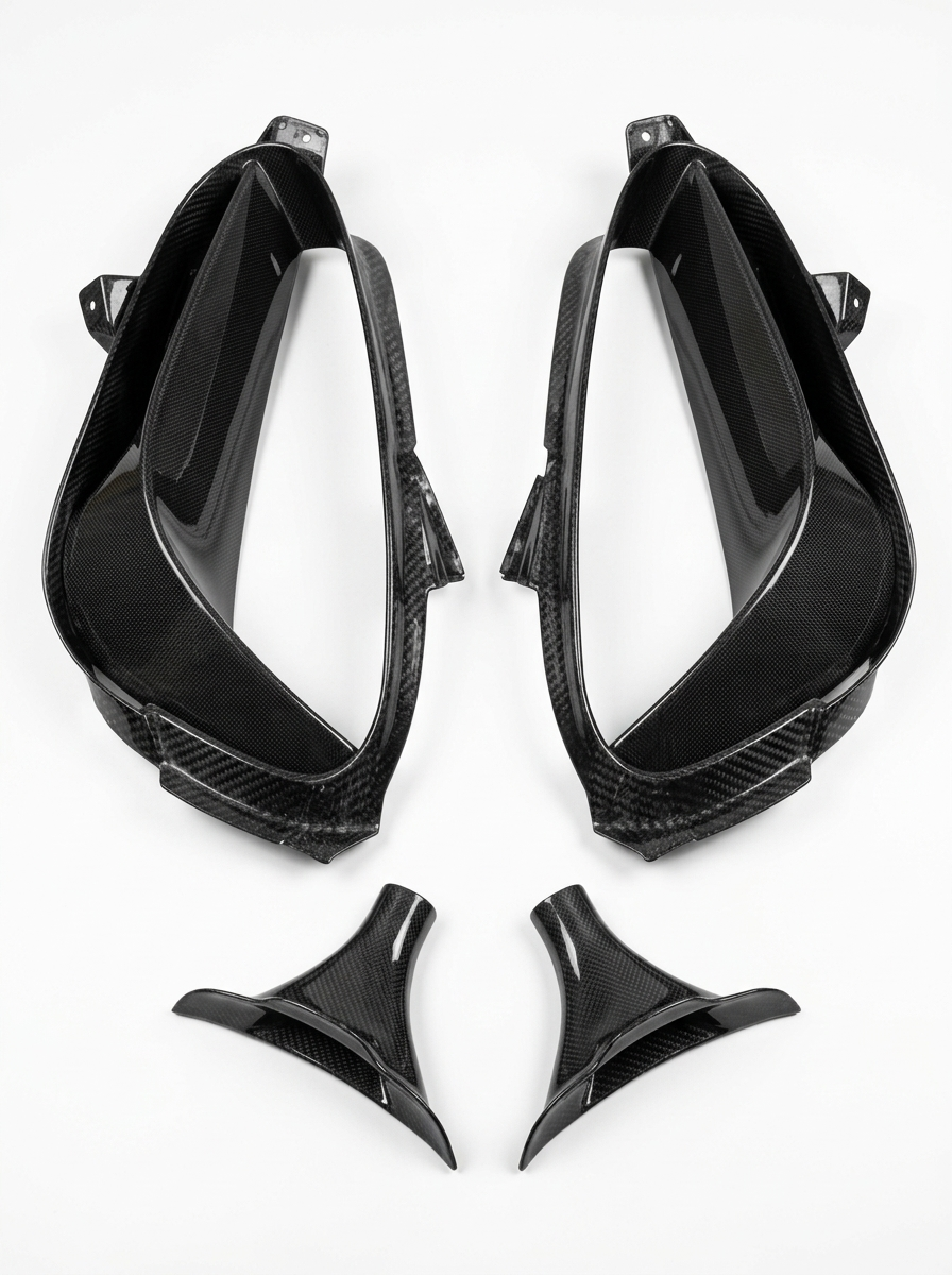2019+ Ferrari SF90 Stradale OEM Style Rear Vent - Dry Carbon Fiber