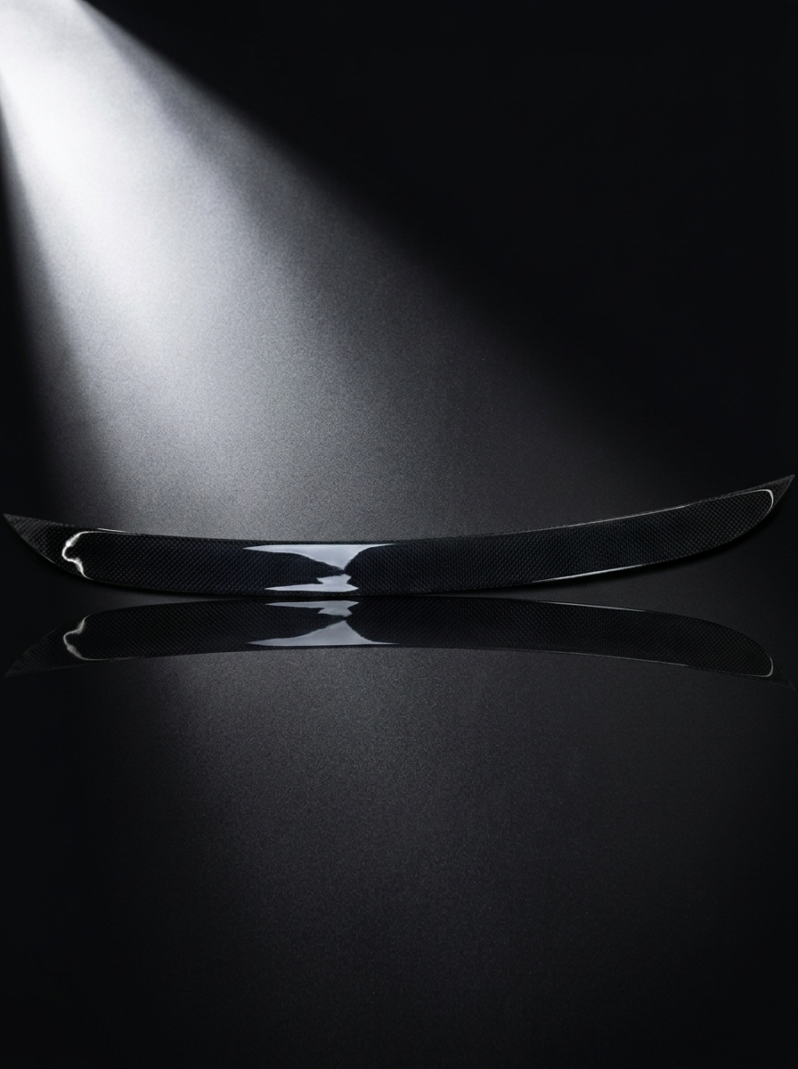 2019 - 2021 Ferrari SF90 Stradale Polished Hood Trim - Dry Carbon Fiber