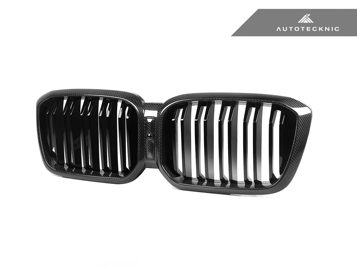 AutoTecknic Dry Carbon Fiber Dual-Slats Front Grille Set - F97 X3M LCI | F98 X4M LCI