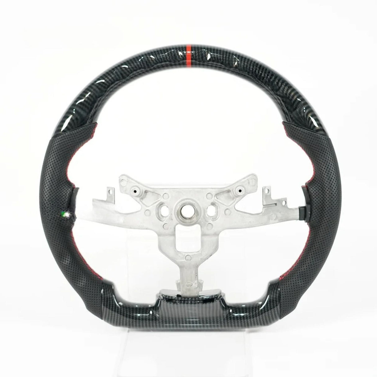 Corvette C6 Flat Bottom Steering Wheel – Hydro-Dip Carbon Fiber Woodgrain Finish (2007–2013)