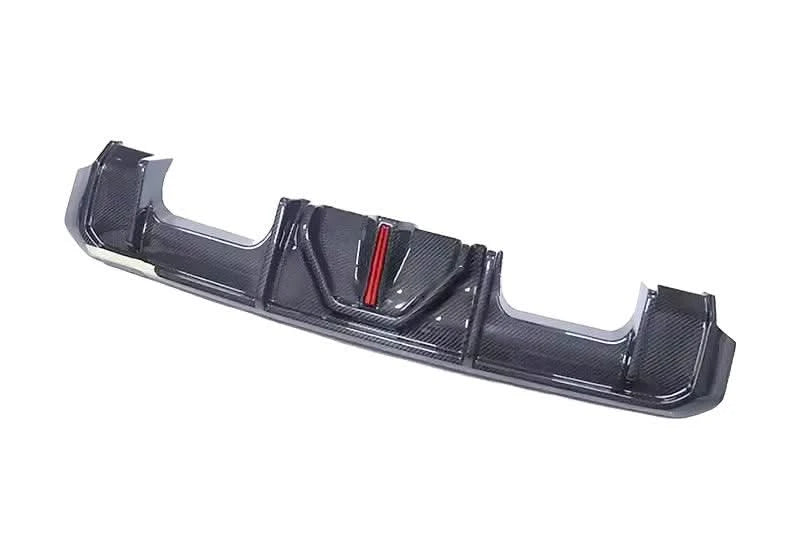 BMW 3 Series G80 M3 G82 G83 M4 Carbon Fiber Rear Diffuser with LED Lights (2019 - 2024) - K2 Industries