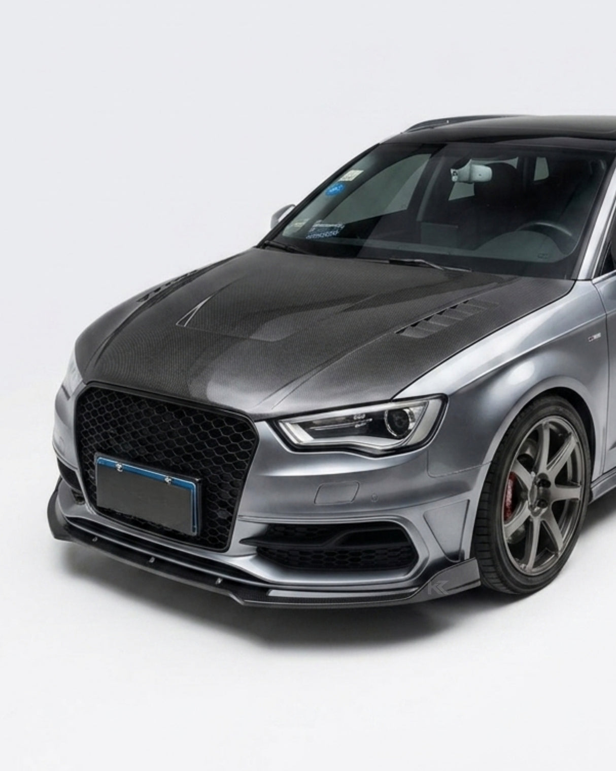 2014–2015 Audi A3 S-Line 8V Hatchback Front Lip Splitter – Carbon Fiber