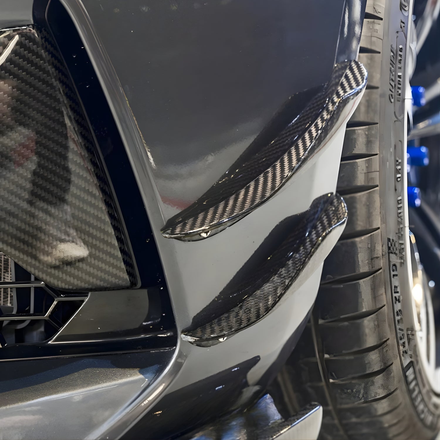BMW 2 Series F87 Dry Carbon Fiber Front Canards (2014-2021)