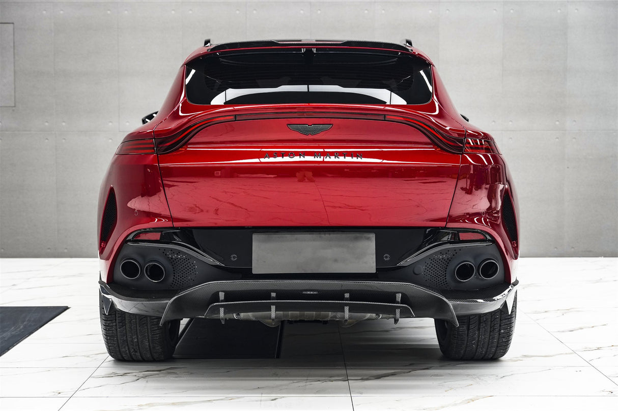 2021-2024 Aston Martin DBX 707 Style Dry Carbon Fiber Rear Bumper with Exhaust tips