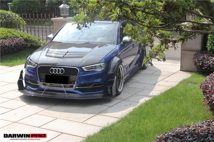 2013-2016 Audi S3 & A3 Sline 8V.1 Sedan and Sportback BKSS Style Front Lip with Under Board