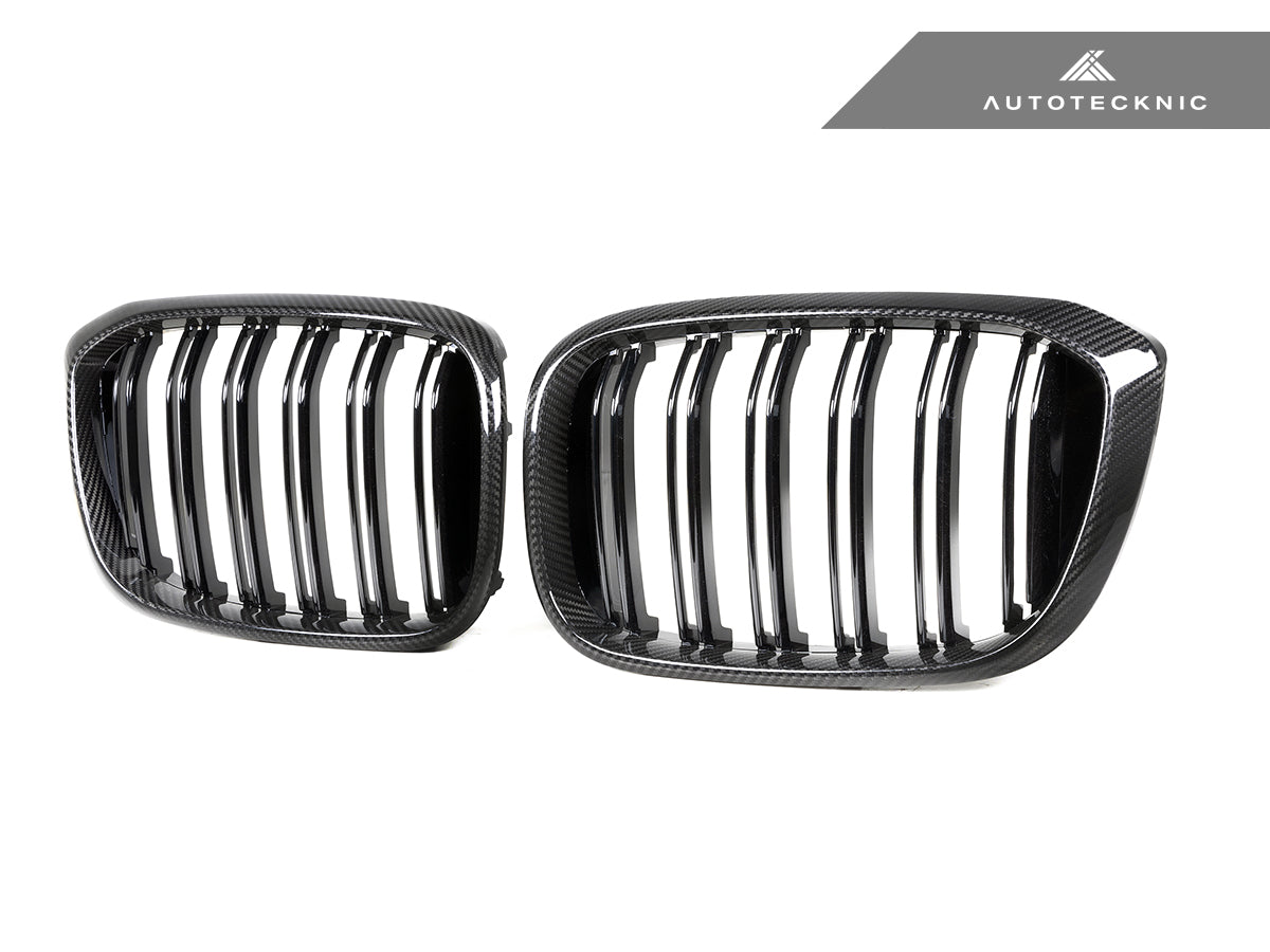 AutoTecknic Dry Carbon Fiber Dual-Slats Front Grille Set - G01 X3 | G02 X4 Pre-LCI