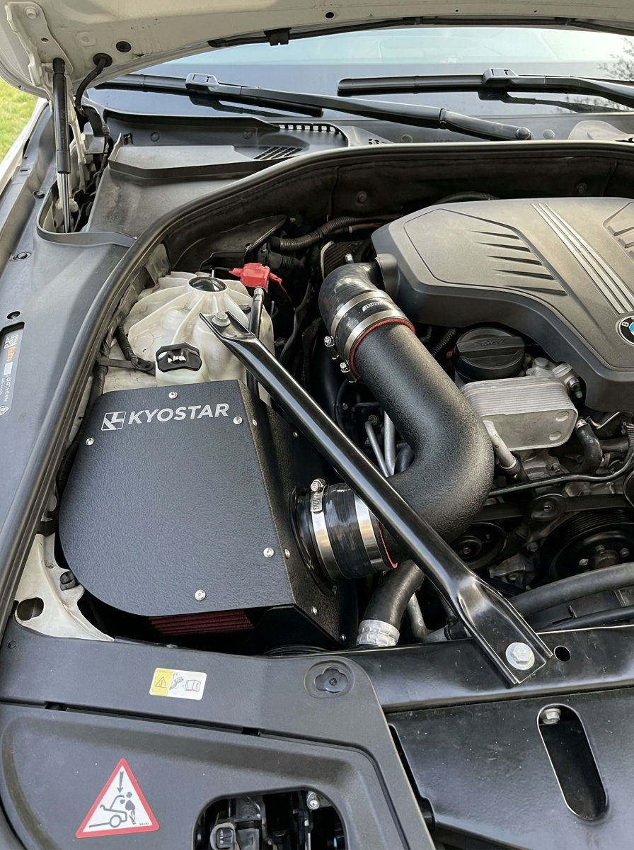 BMW 520i 528i F10 F11 N20 2.0T High Flow Aluminum Cold Air Intake System 2012 - 2018 OE EF4167BK