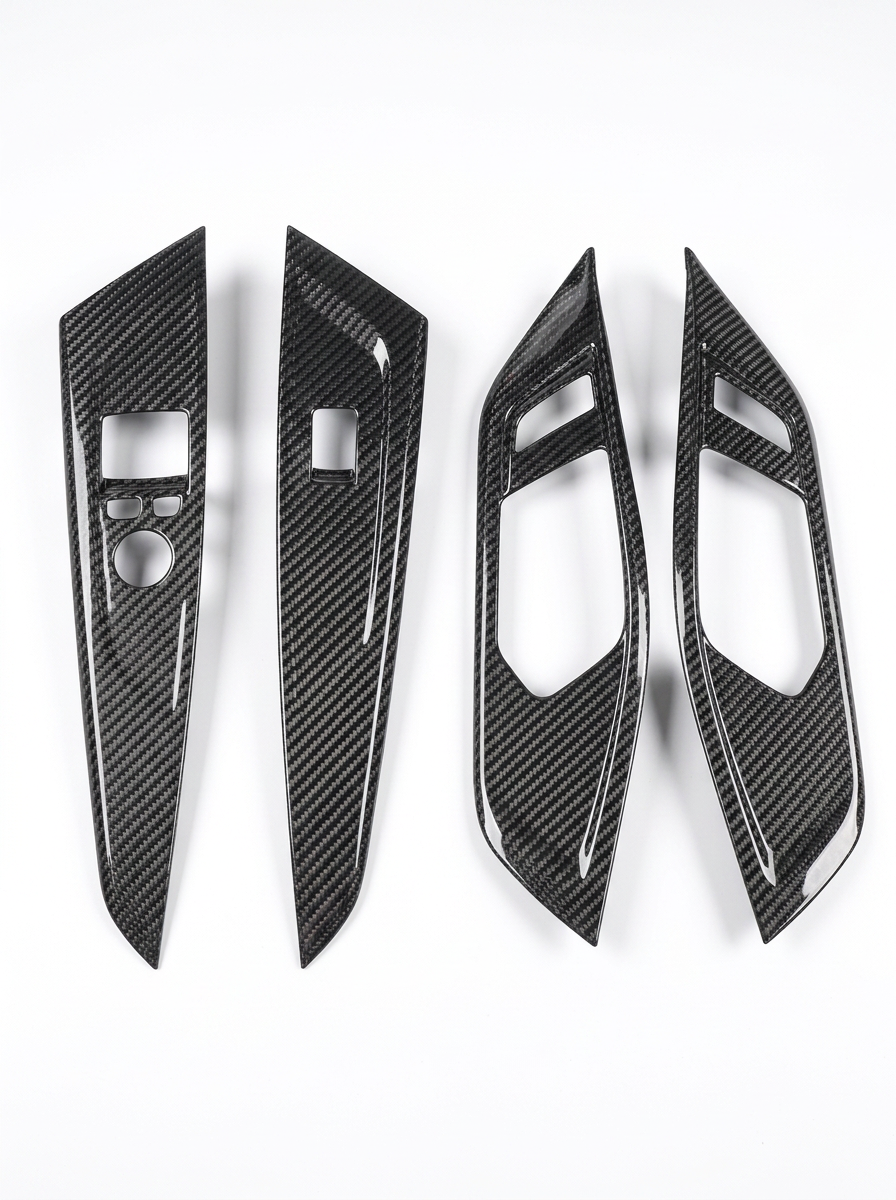 BMW 4 Series G82 G22 Carbon Fiber Interior Door Trim Set (2021+)