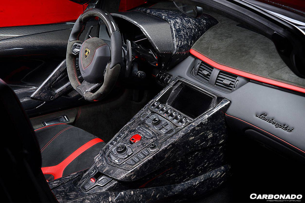 2011-2016 Lamborghini Aventador LP700 Roadster OEM Style Carbon Fiber Center Control Surround Panel