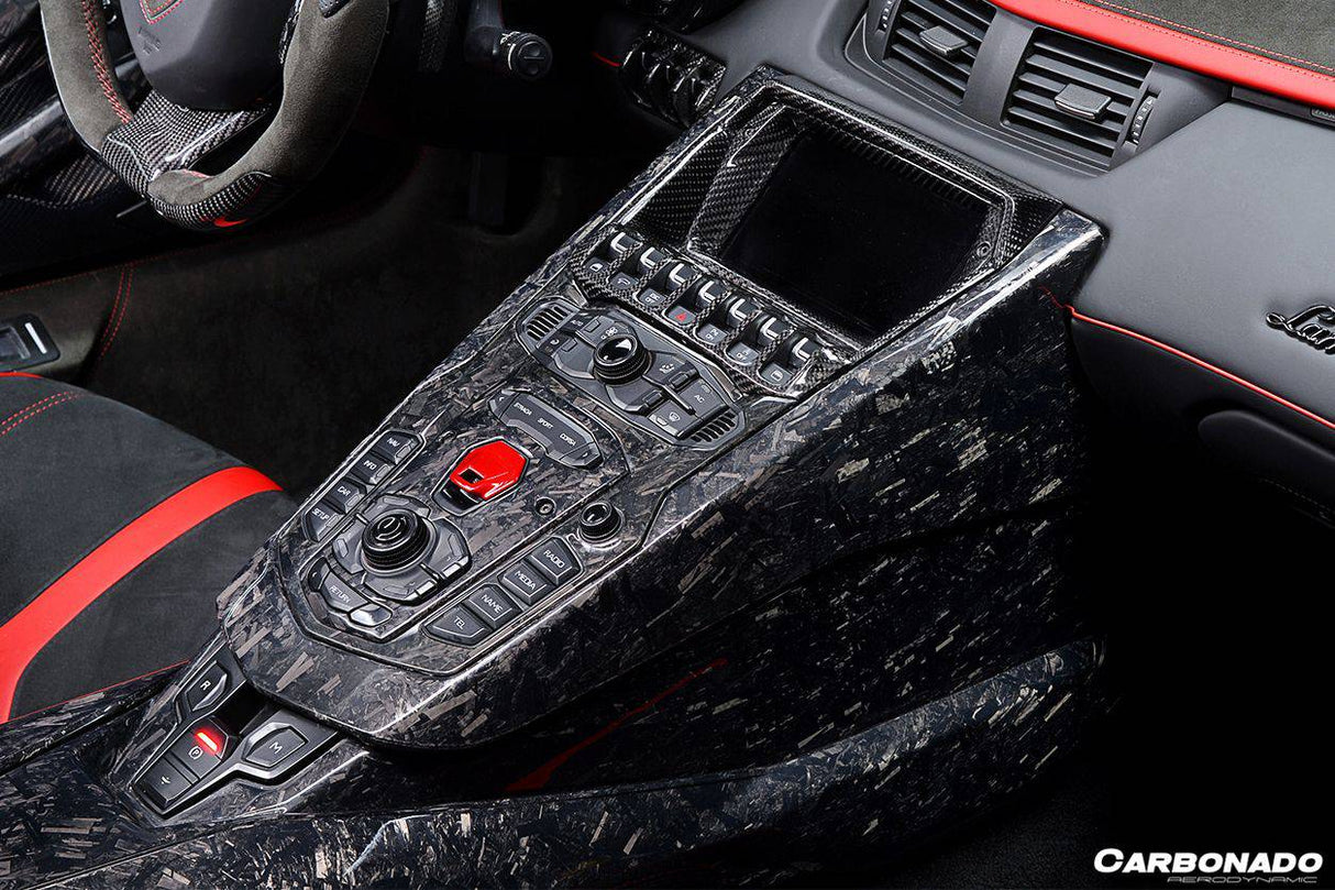 2011-2016 Lamborghini Aventador LP700 Roadster OEM Style Carbon Fiber Center Control Surround Panel