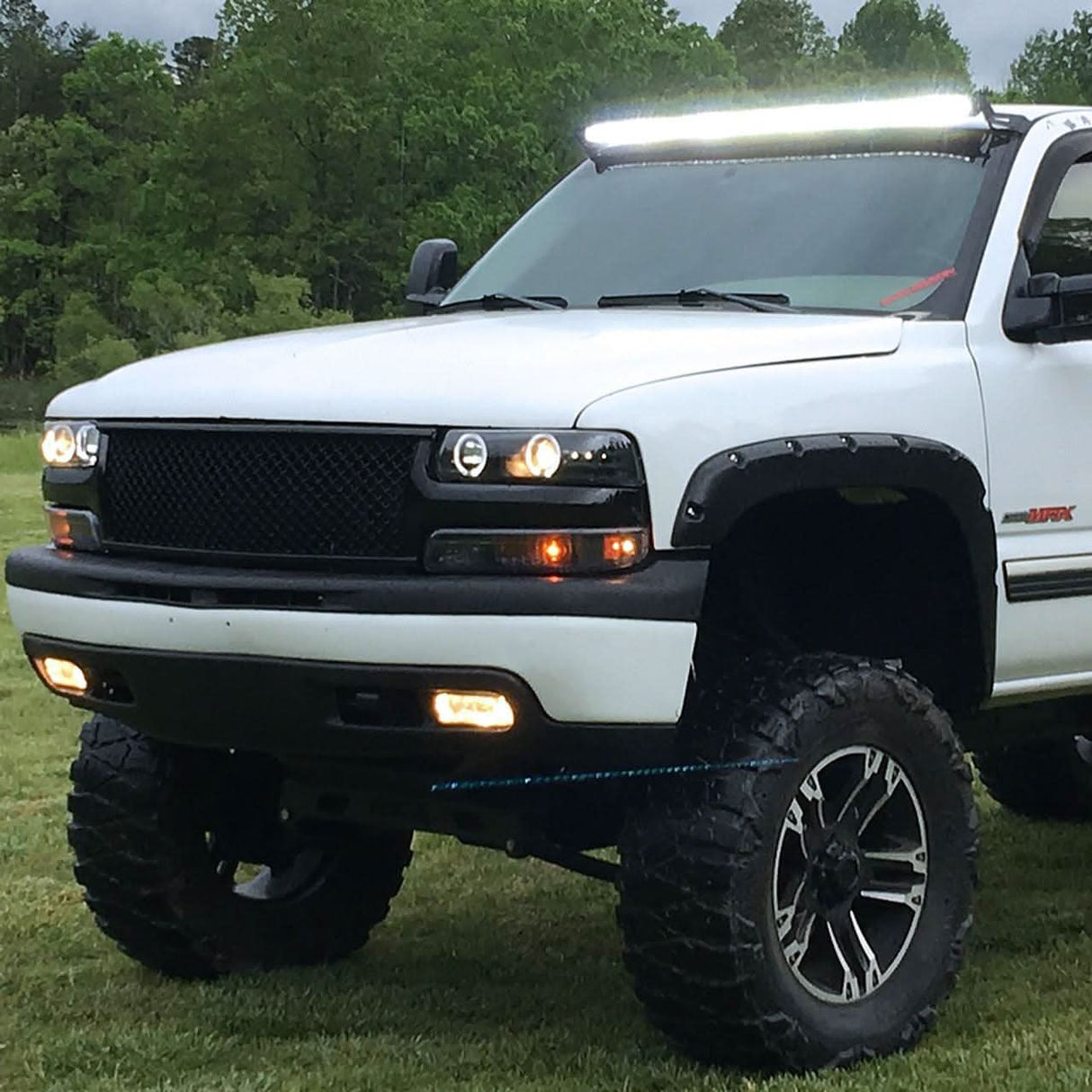 Spec-D Projector Headlights Silverado (99-02) Tahoe/Suburban (00-06) LED Dual Halo w/ Bumper Lights - Black or Chrome