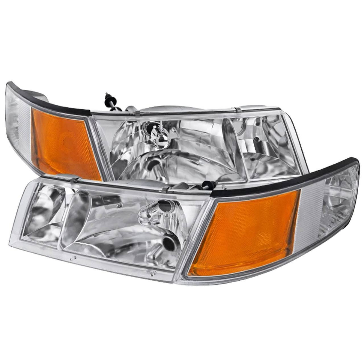 Spec-D OEM Replacement Headlights Mercury Grand Marquis (98-02) Black or Clear w/ Amber