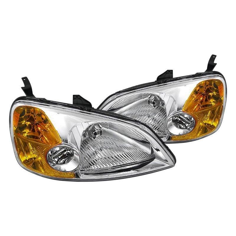 Spec-D OEM Replacement Headlights Honda Civic (01-03) JDM Euro Black or Chrome