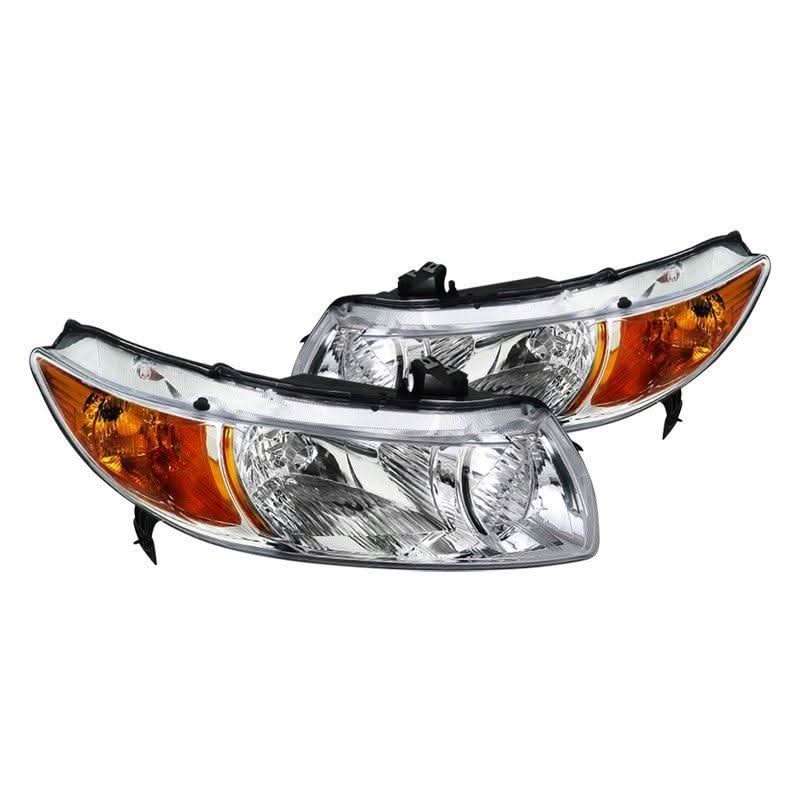 Spec-D OEM Replacement Headlights Honda Civic Coupe (06-11) JDM Euro Style - Black or Chrome