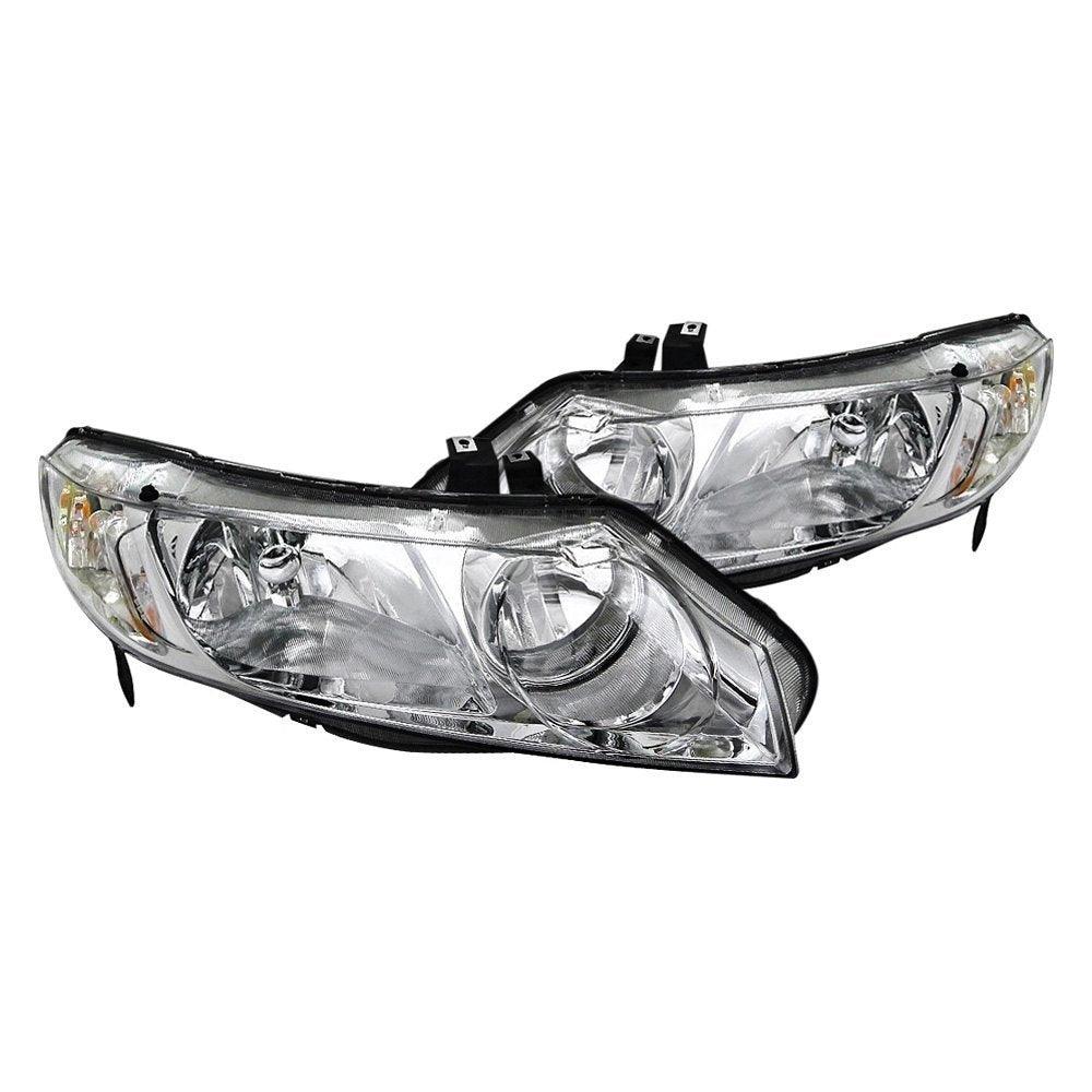 Spec-D OEM Replacement Headlights Honda Civic Sedan (06-11) Euro Style - Black or Chrome