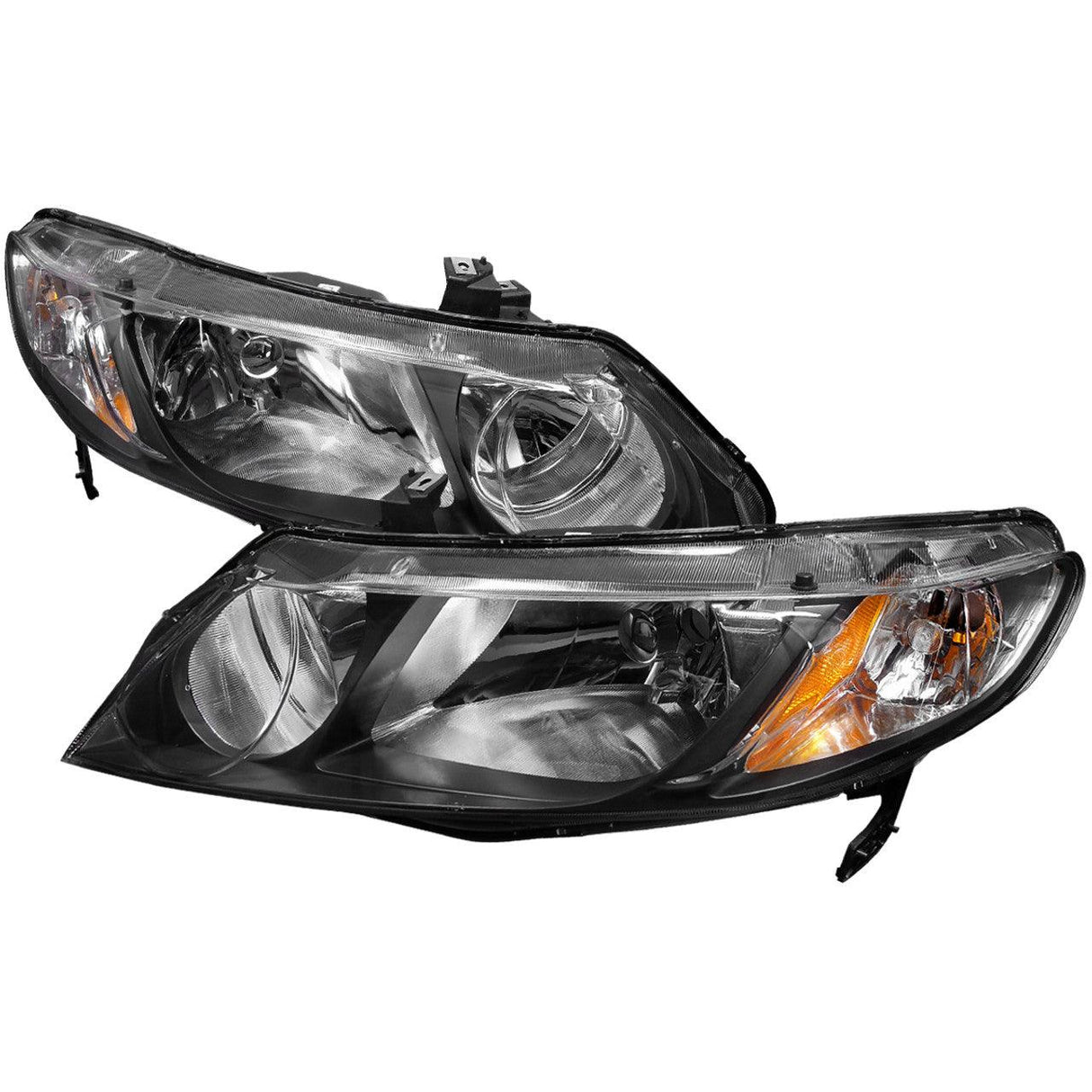 Spec-D OEM Replacement Headlights Honda Civic Sedan (06-11) Euro Style - Black or Chrome