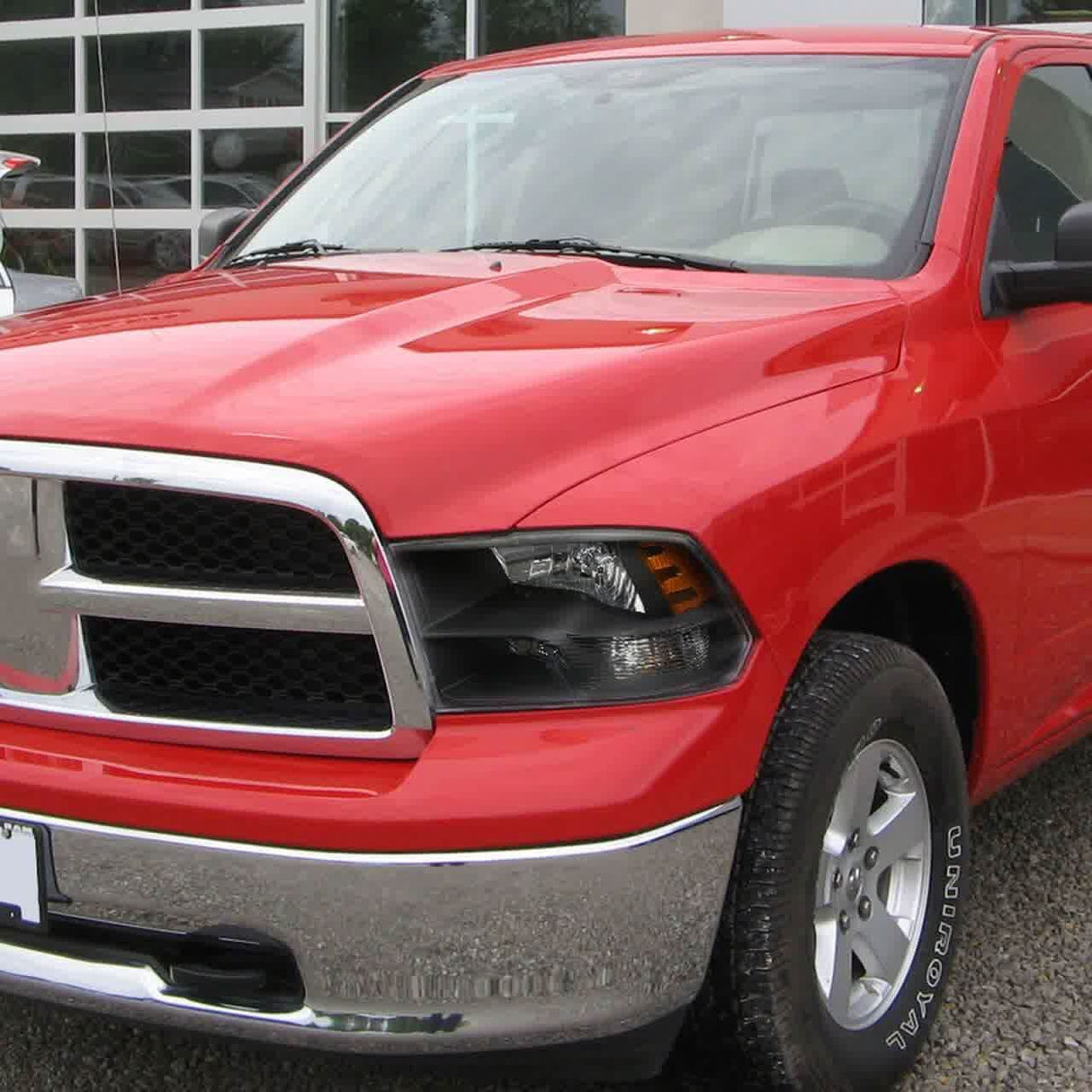 Spec-D Crystal Headlights Dodge Ram (2009-2018) Optional LED Bar - Matte Black or Chrome