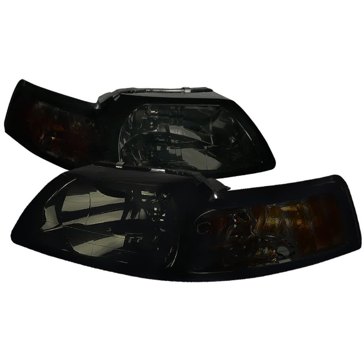 Spec-D OEM Replacement Headlights Ford Mustang SN95 (99-04) Smoked or Clear w/ Amber Reflectors