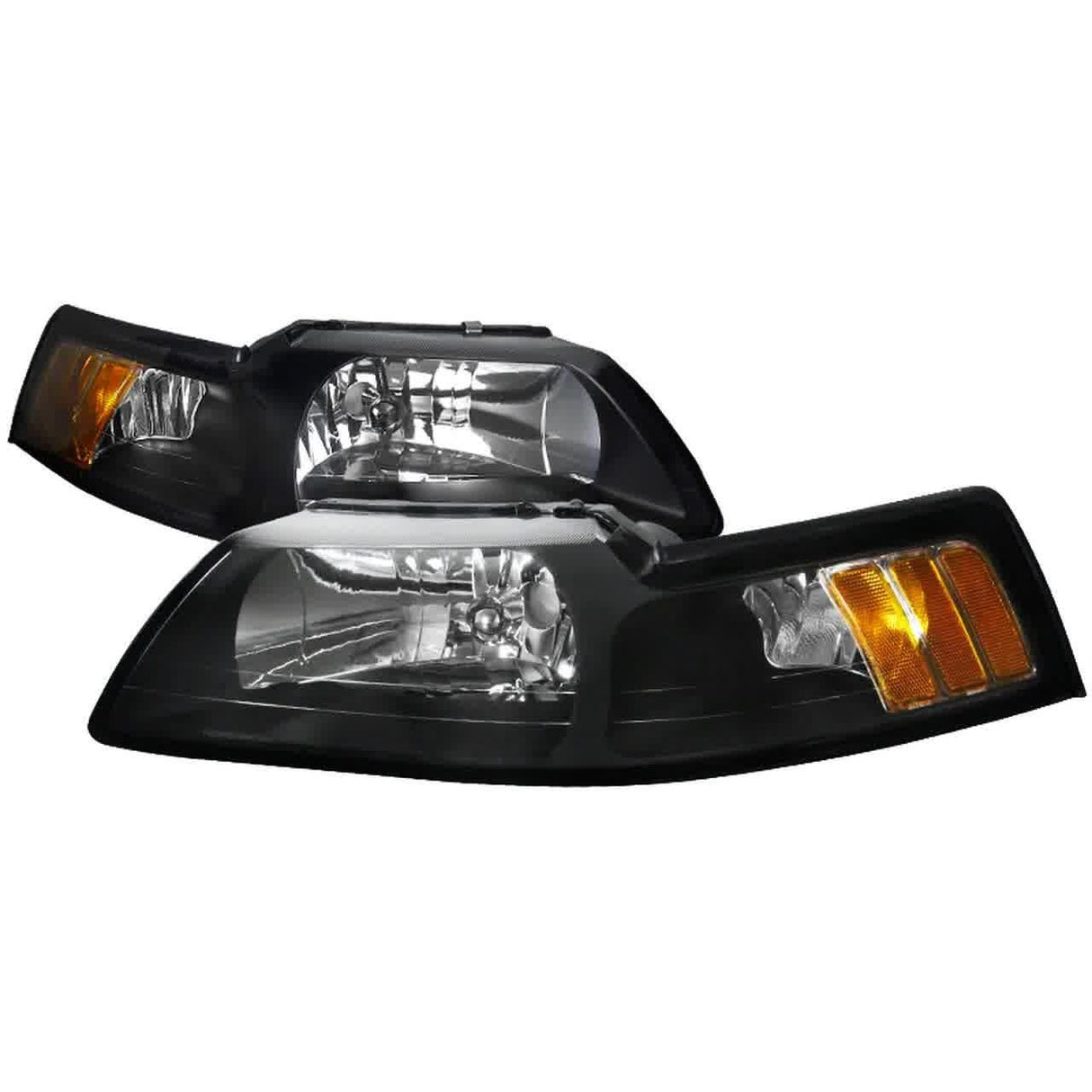 Spec-D OEM Replacement Headlights Ford Mustang SN95 (99-04) Smoked or Clear w/ Amber Reflectors