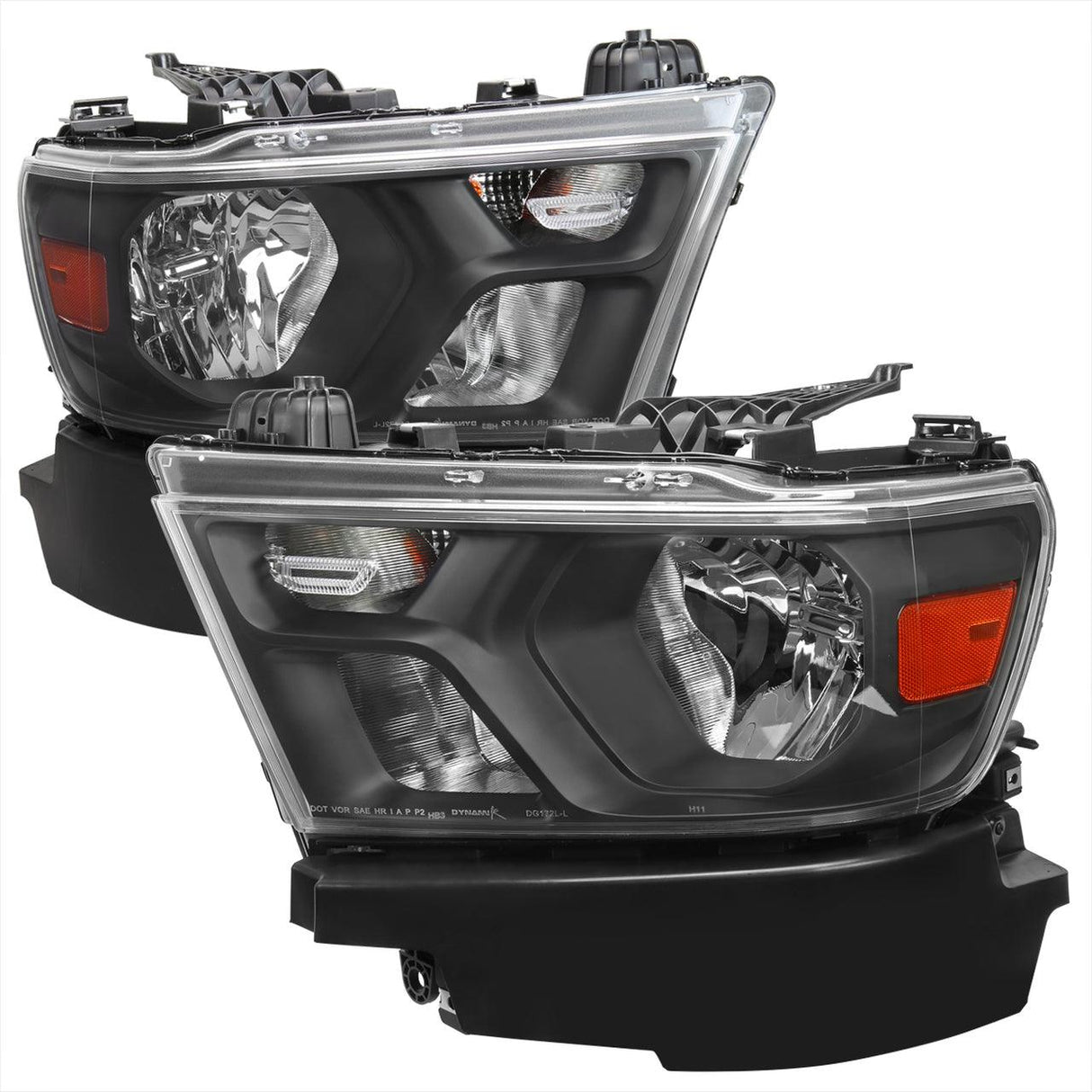 Spec-D OEM Replacement Headlights Ram 1500 (19-23) Chrome / Black / Tinted