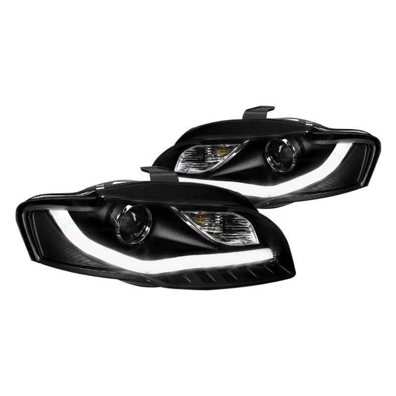 Spec-D Projector Headlights Audi A4 B7 (06-07-08) w/ R8 Style LED Strip