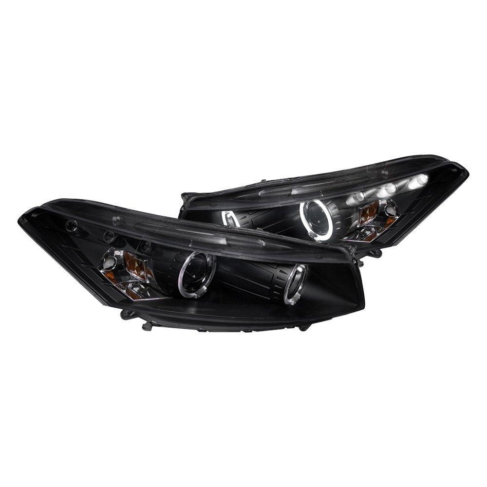 Spec-D Projector Headlights Honda Accord Coupe (08-12) LED Halo - Black / Chrome / Smoke