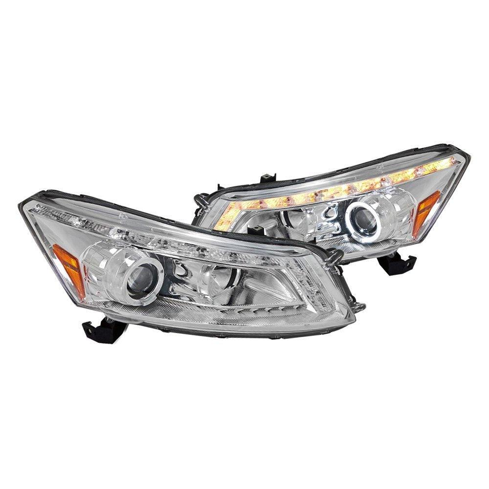 Spec-D Projector Headlights Honda Accord Sedan (08-12) LED DRL w/ Halo - Black or Chrome