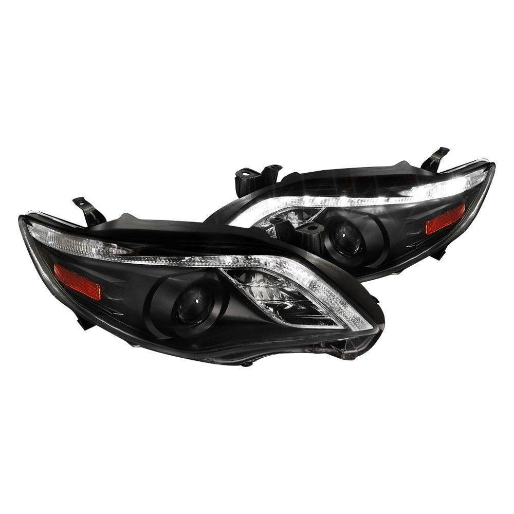 Spec-D Projector Headlights Toyota Corolla (2011-2012-2013) LED Strip - Black or Chrome