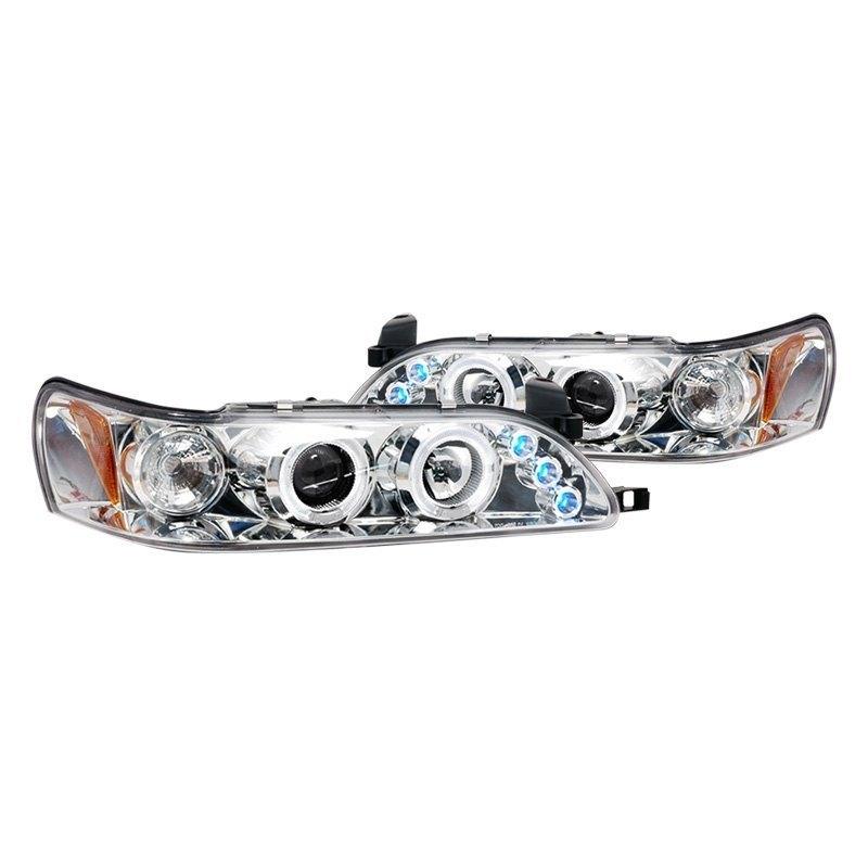 Spec-D Projector Headlights Toyota Corolla (93-97) Dual Halo LED - Black or Chrome