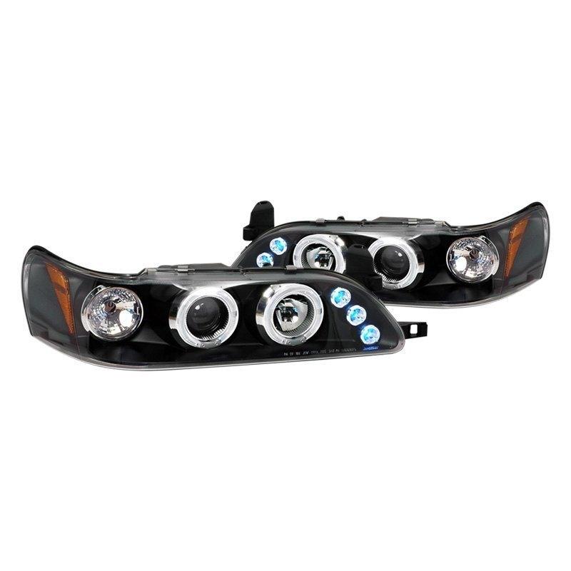 Spec-D Projector Headlights Toyota Corolla (93-97) Dual Halo LED - Black or Chrome