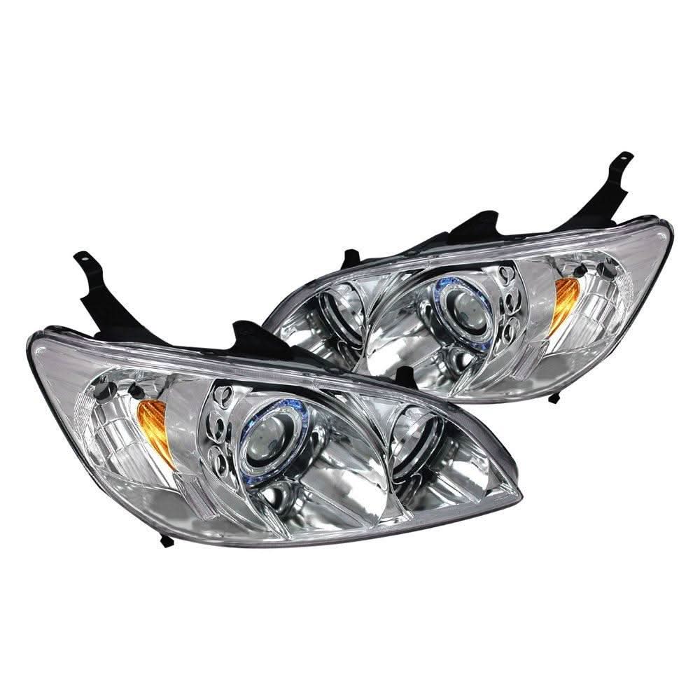 Spec-D Projector Headlights Honda Civic (04-05) LED Halo - Black or Chrome