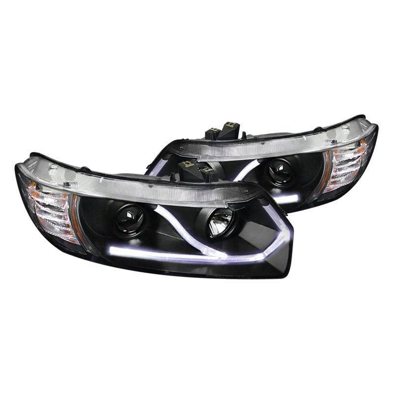 Spec-D Projector Headlights Honda Civic Coupe (06-11) DRL LED - Black or Chrome