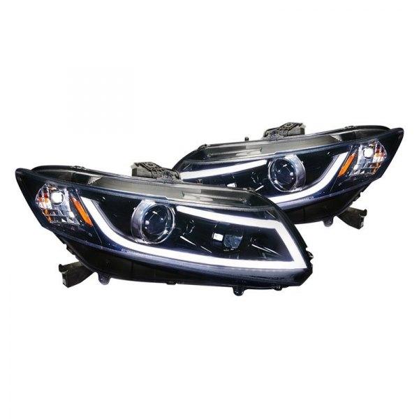 Spec-D Projector Headlights Honda Civic Coupe (12-13) Sedan (12-15) LED Bar - Black or Chrome