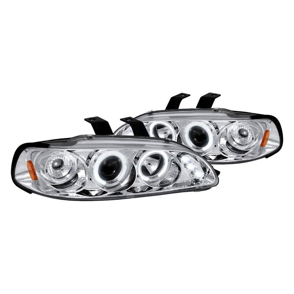 Spec-D Projector Headlights Honda Civic EG (92-95) Dual LED Halo - Black or Chrome