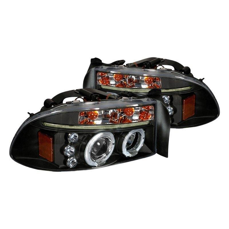 Spec-D Projector Headlights Dodge Dakota (97-04) Durango (98-03) Halo or SMD LED Strip - Black or Chrome